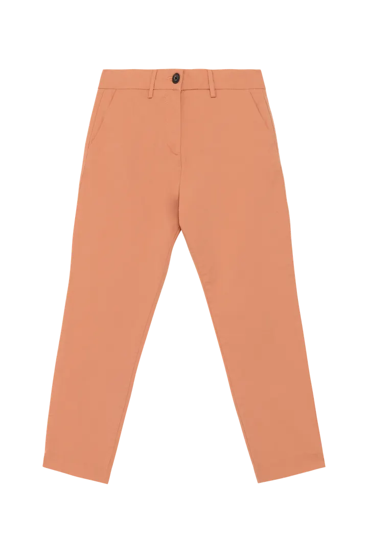 Umweltfreundliche 7/8-Damen Chinohose Peach