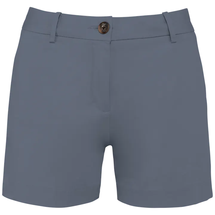Umweltfreundliche Chino-Bermuda-Shorts für Damen Mineral Grey