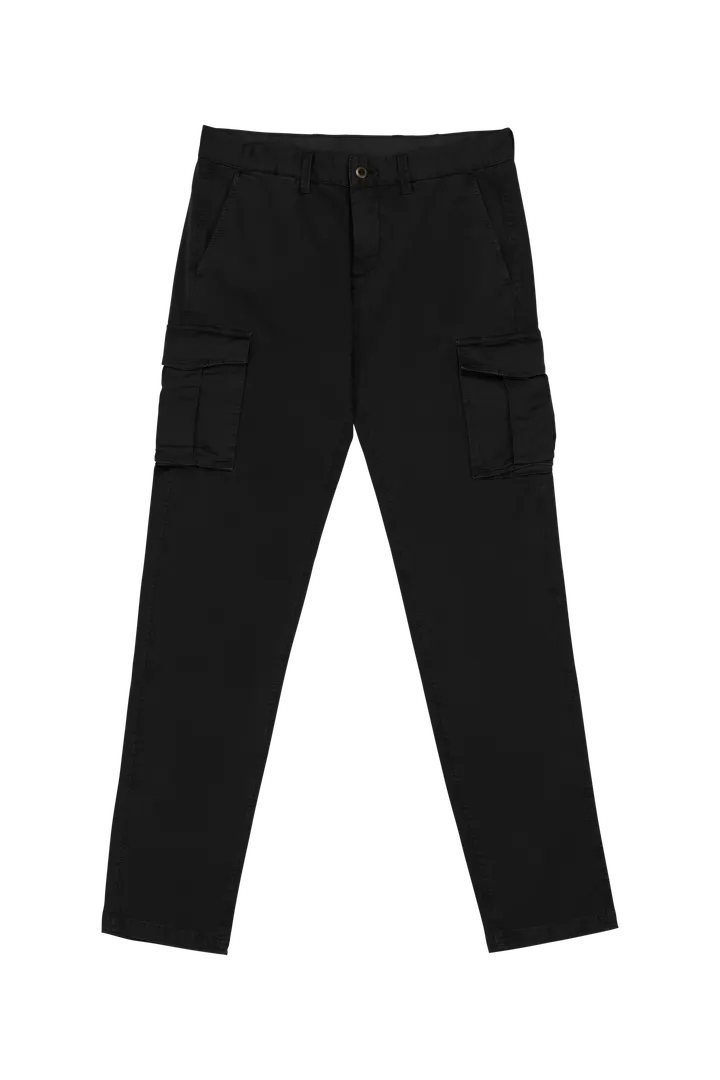 Umweltfreundliche ausgewaschene Cargohose für Herren Washed black