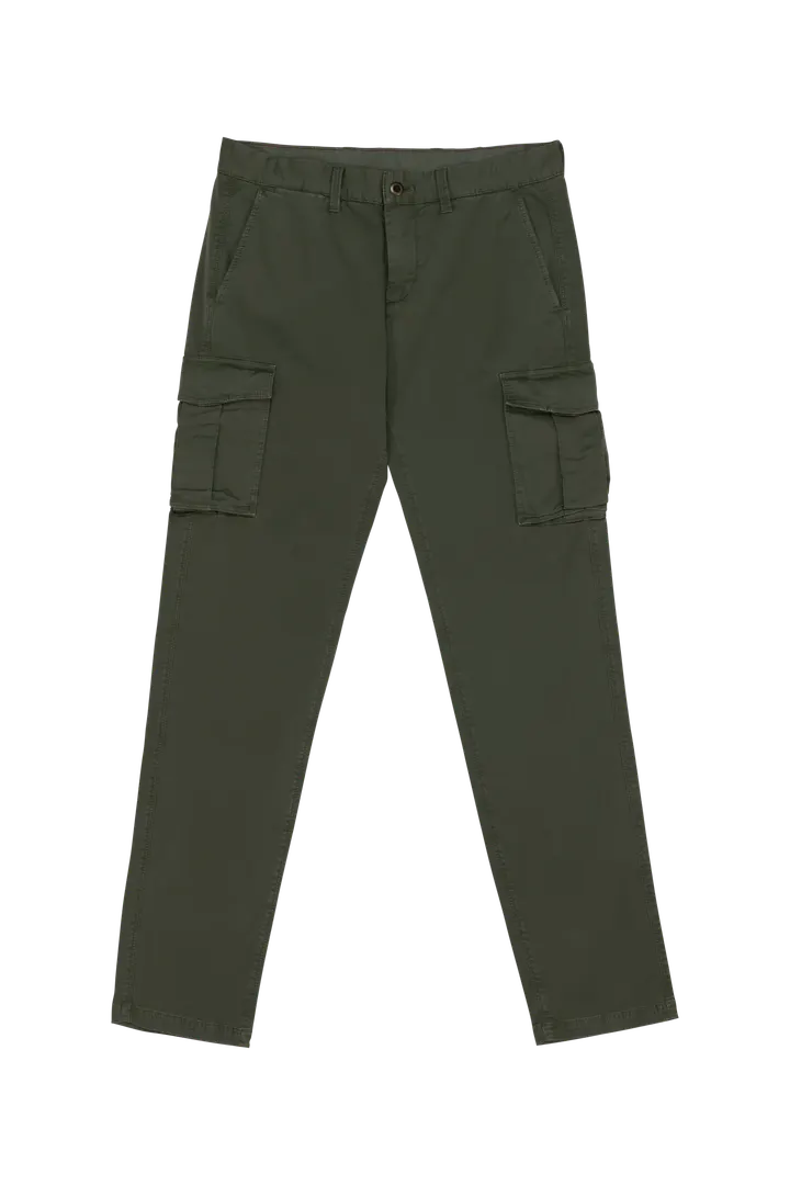 Umweltfreundliche ausgewaschene Cargohose für Herren Washed Organic Khaki
