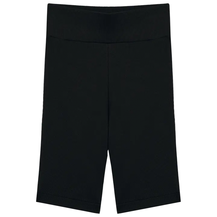 Umweltfreundliche Ripp-Shorts für Damen Black