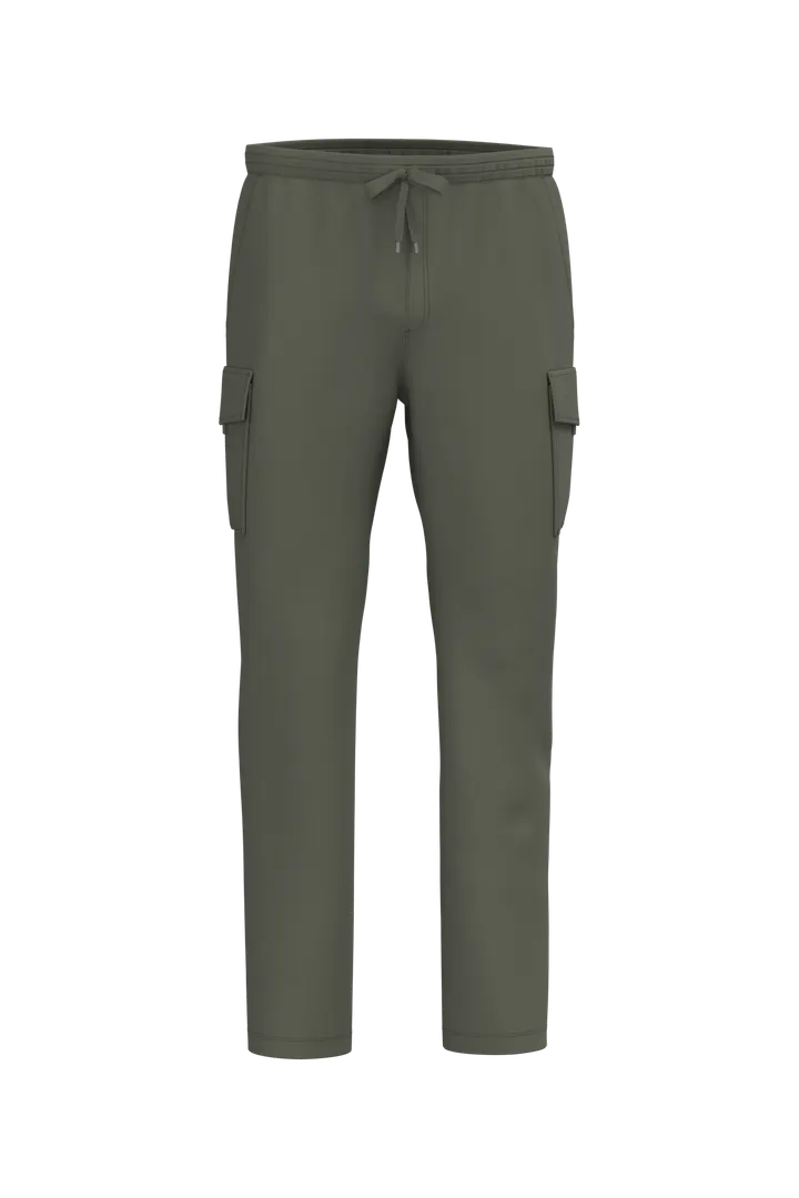 Umweltfreundliche Cargohose aus verwaschenem French Terry für Herren Washed Organic Khaki