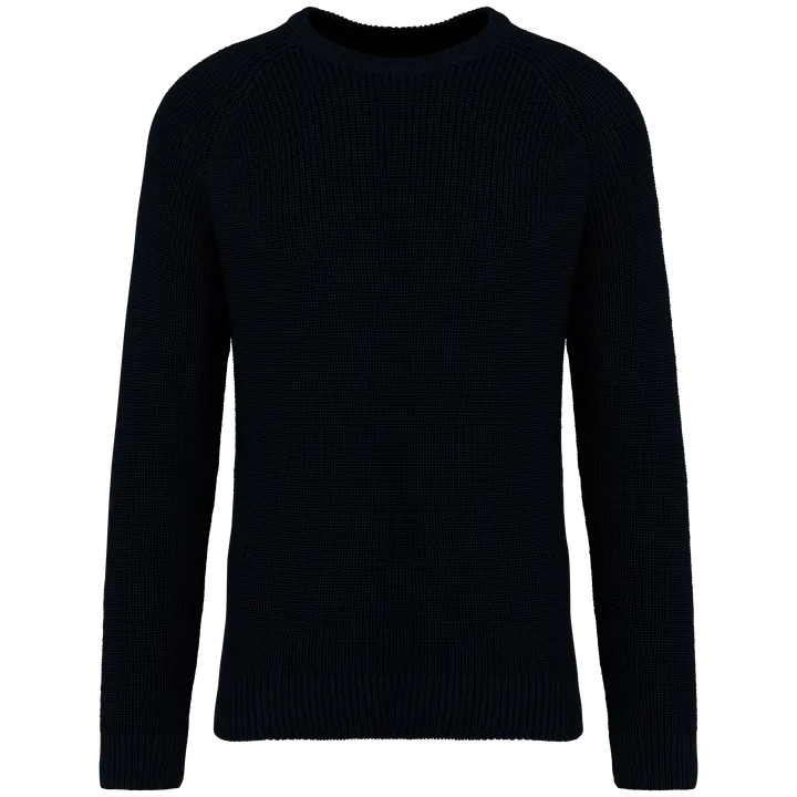 Pull écoresponsable à grosses mailles homme Black