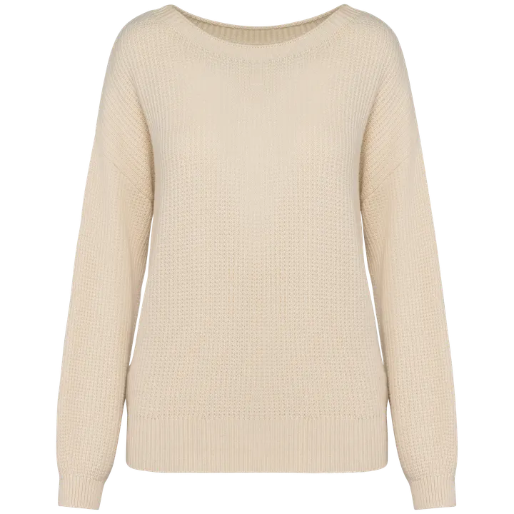Umweltfreundlicher Damenpullover aus Merinowolle Ivory