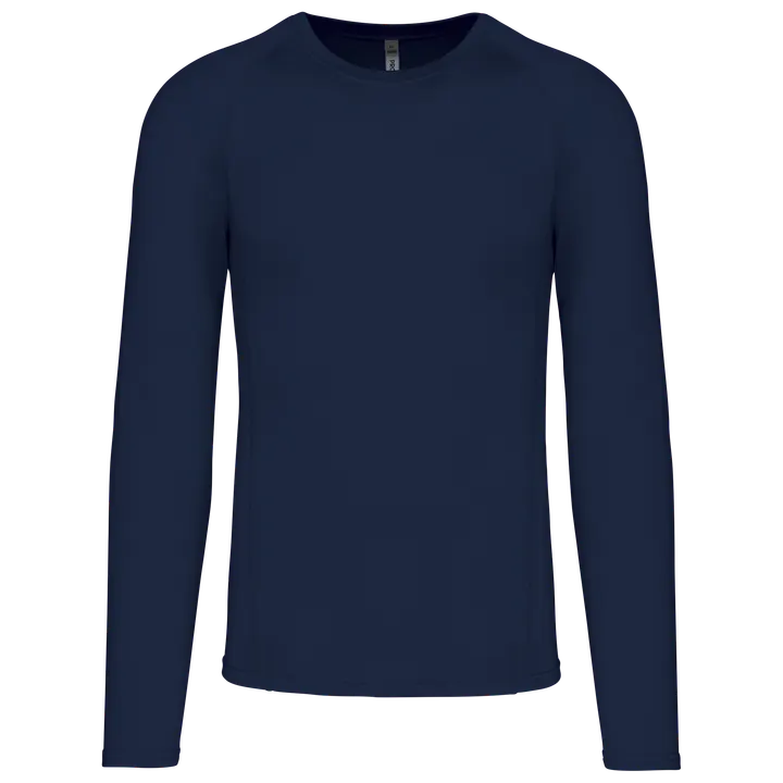 Langarm Doppelhaut T-Shirt. Schnelltrocknend Sporty Navy