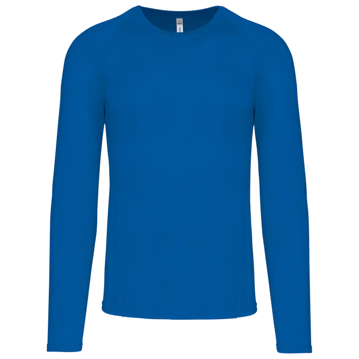 Langarm Doppelhaut T-Shirt. Schnelltrocknend Sporty Royal Blue