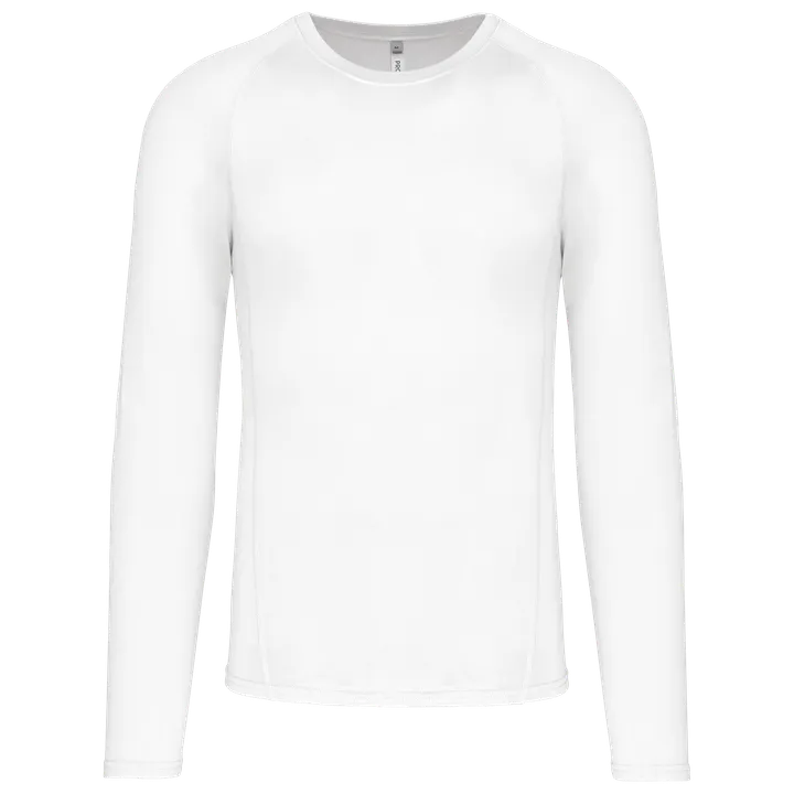 Langarm Doppelhaut T-Shirt. Schnelltrocknend White
