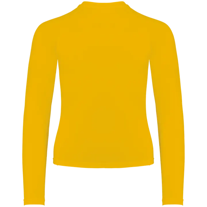 Kinder Langarm Doppelhaut T-Shirt. Schnelltrocknend Sporty Yellow
