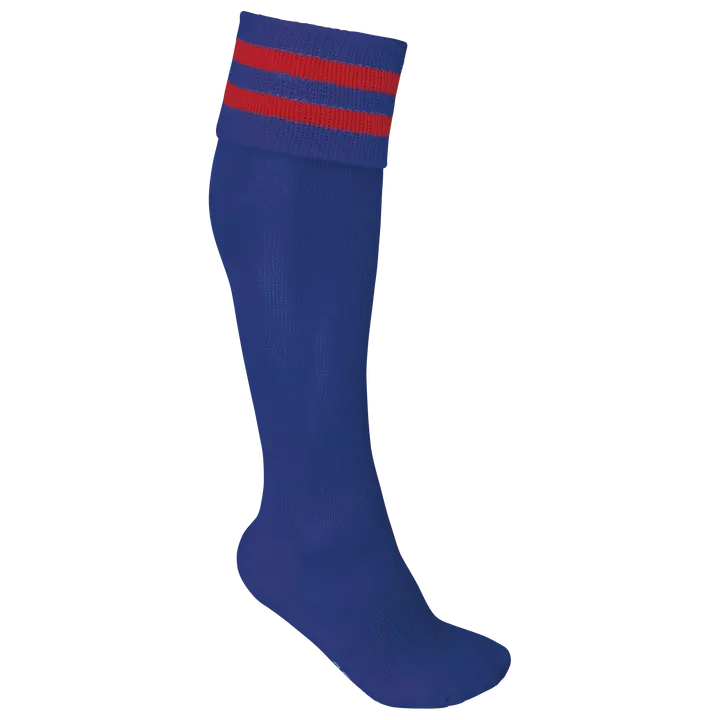 Gestreifte Sportsocken Dark Royal Blue / Sporty Red