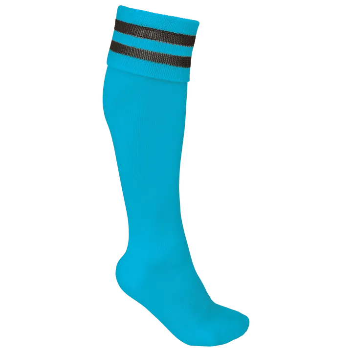 Gestreifte Sportsocken Light Turquoise / Dark Grey
