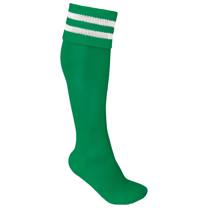 Gestreifte Sportsocken Sporty Kelly Green / White