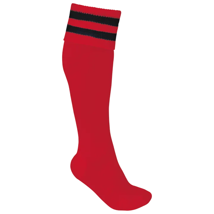 Gestreifte Sportsocken Sporty Red / Black