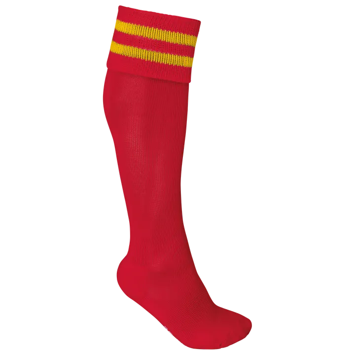 Gestreifte Sportsocken Sporty Red / Sporty Yellow