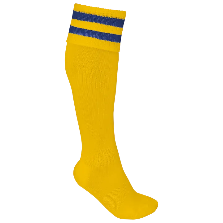 Gestreifte Sportsocken Sporty yellow/Dark royal blue