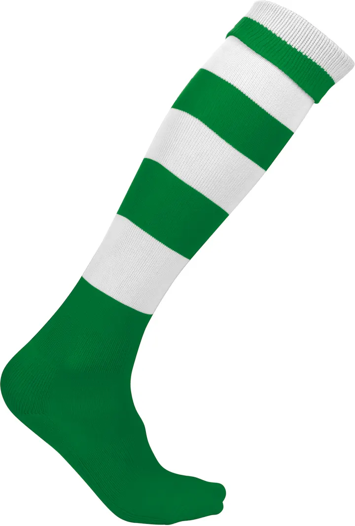 Chaussettes de sport cerclées unisexe Dark Green / White
