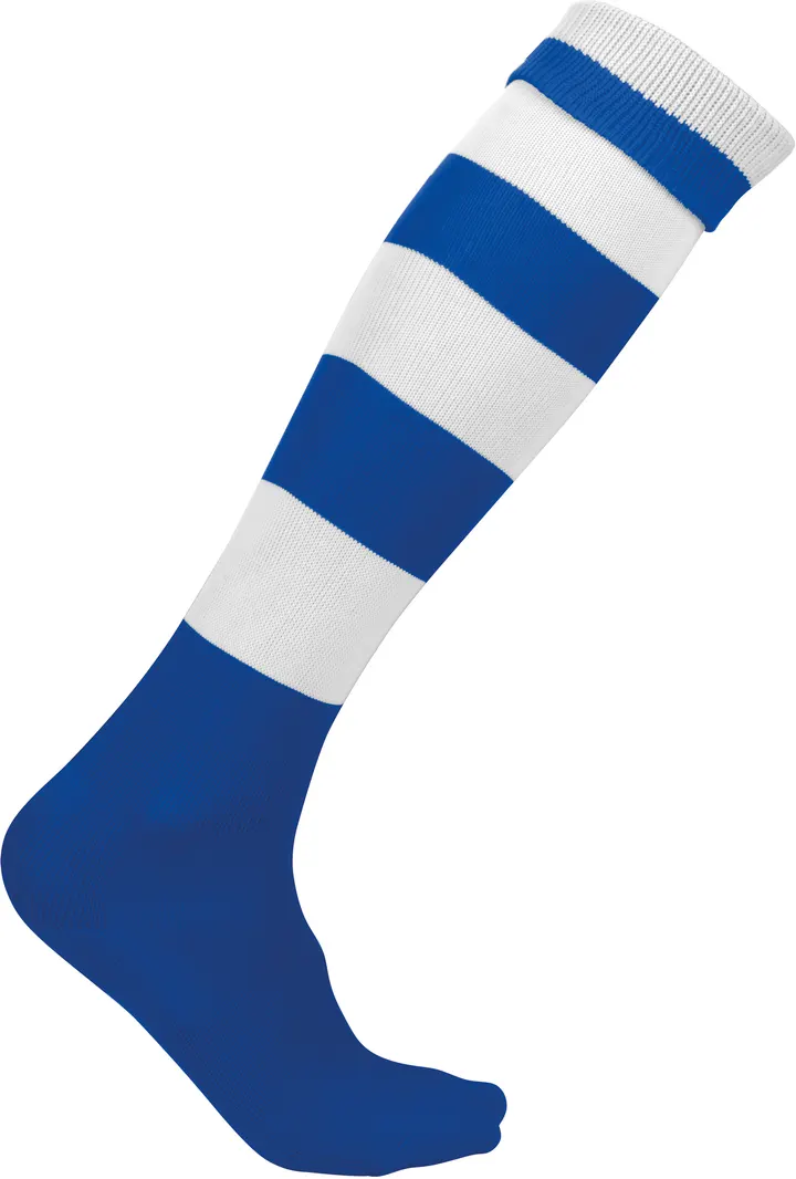 Chaussettes de sport cerclées unisexe Dark Royal Blue / White