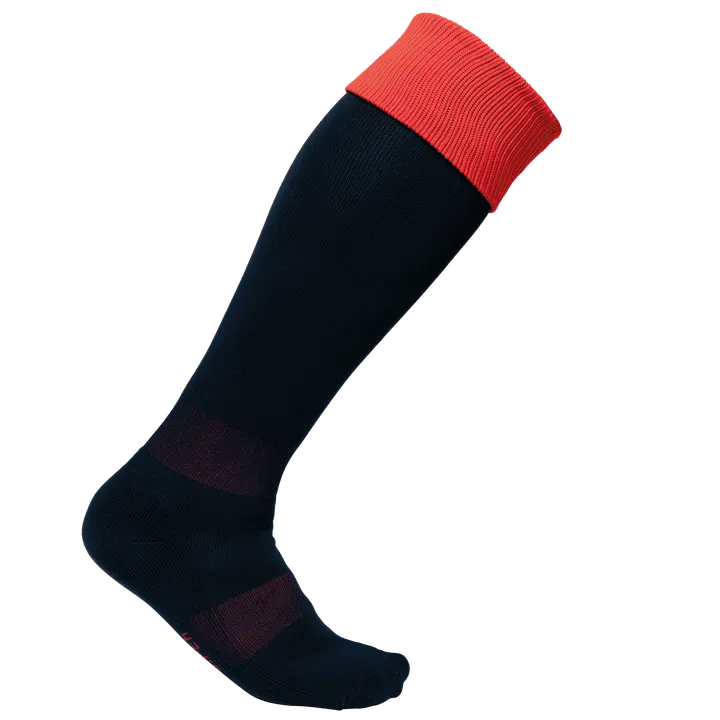 Zweifarbige Sportsocken Black / Sporty Red