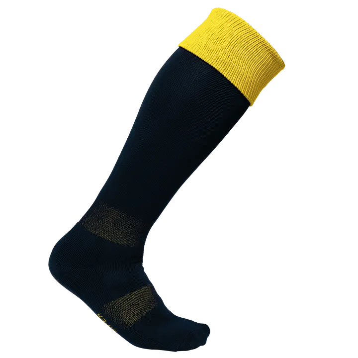 Zweifarbige Sportsocken Black / Sporty Yellow