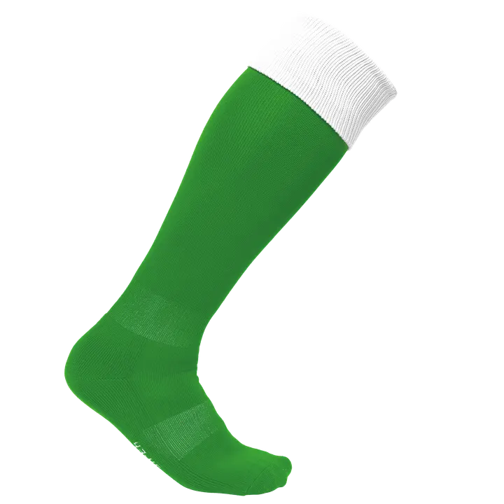 Zweifarbige Sportsocken Green / White
