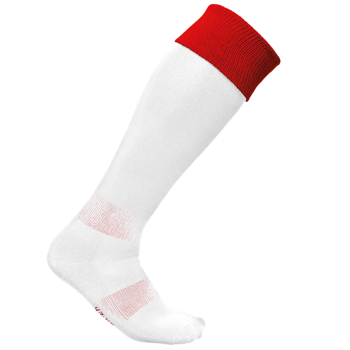 Zweifarbige Sportsocken White / Sporty Red