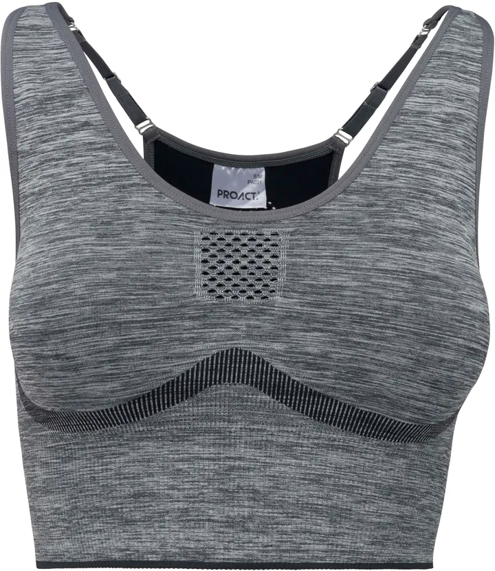 Verstellbarer, nahtloser Sport-BH Storm Grey Melange