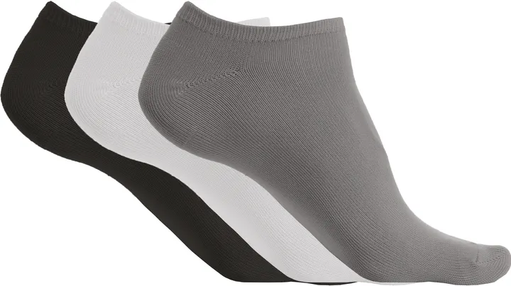 Socquettes microfibre unisexe - pack de 3 paires Storm Grey / White / Black