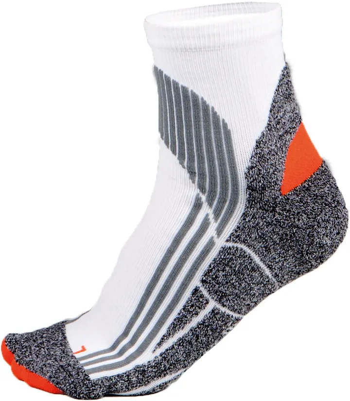 Running Sportsocken White / Grey / Orange