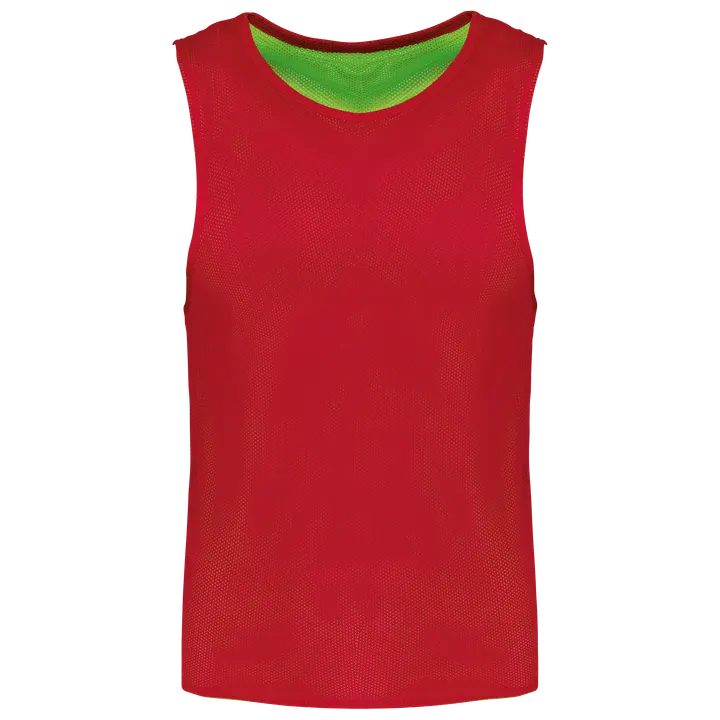 Multisport wendetrikot junior/senior Sporty Red / Fluorescent Green