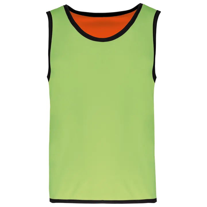 Beidseitig tragbares Rugby-Leibchen für Kinder Lime / Spicy Orange