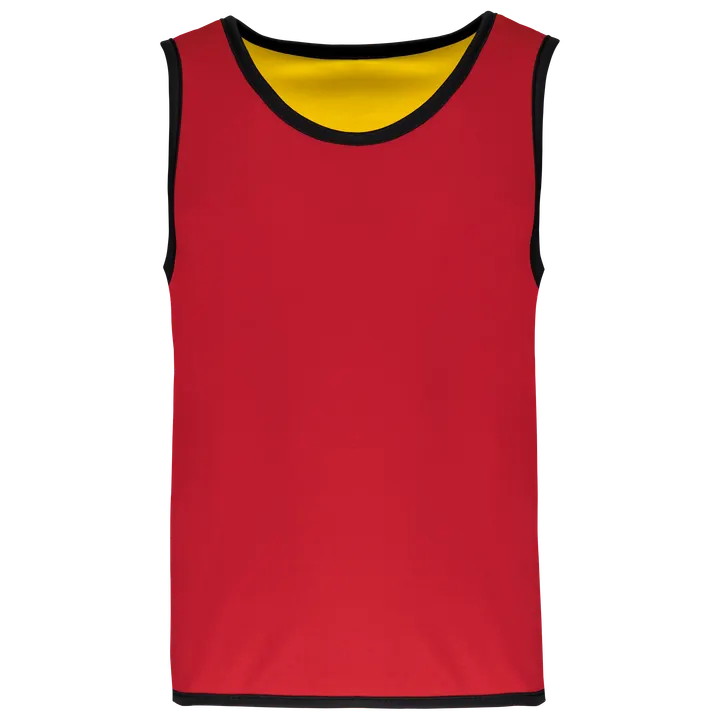 Beidseitig tragbares Rugby-Leibchen für Kinder Sporty Red / Sporty Yellow
