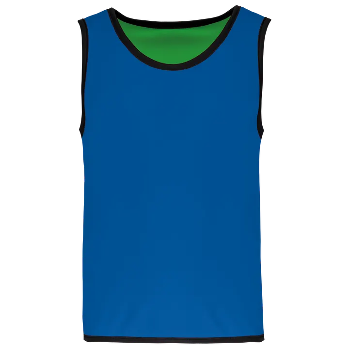 Beidseitig tragbares Rugby-Leibchen für Kinder Sporty Royal Blue / Green