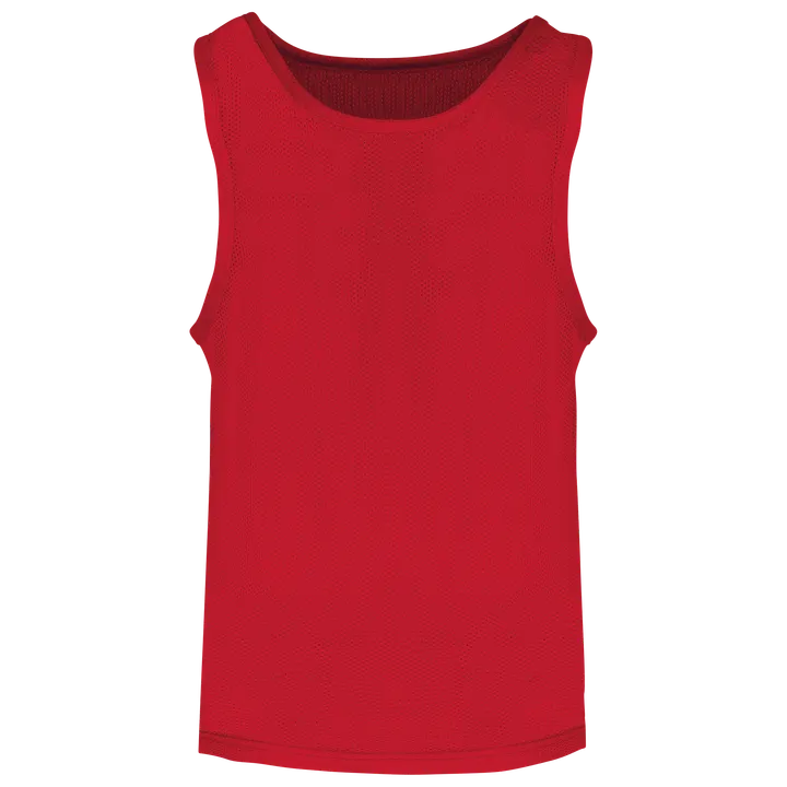 Chasuble en filet léger multisports enfant Sporty Red