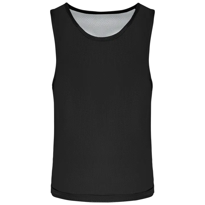 Beidseitig tragbares Multisport-Leibchen für Kinder Black / White
