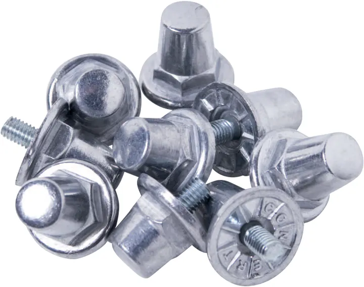 Pack mit 100 sechseckigen Alustollen Silver