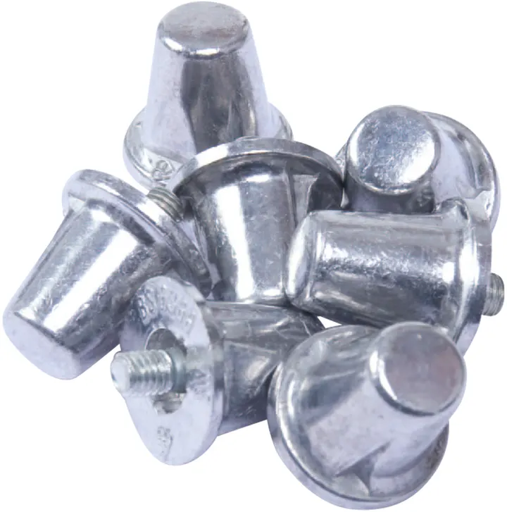 Pack mit 100 <br/>kegelförmigen Alustollen Silver