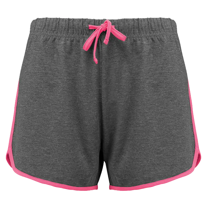 Damen-Sportshorts Grey Heather / Fluo Pink