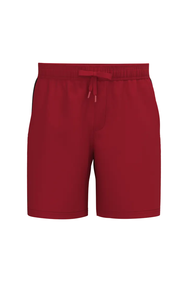 Zweifarbige Herren-Shorts Sporty Red / Black