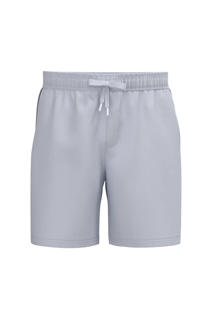 Zweifarbige Herren-Shorts White / Fine Grey