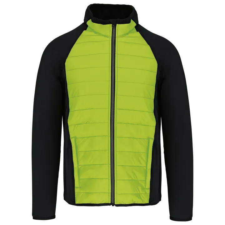 Veste sport bi-matière unisexe Lime / Black