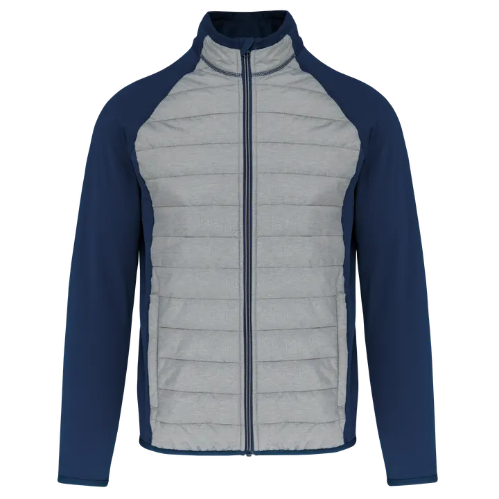 Veste sport bi-matière unisexe Marl Grey / Sporty Navy