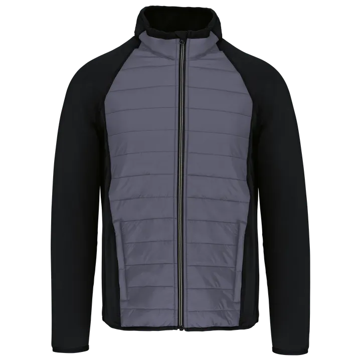 Veste sport bi-matière unisexe sporty grey / Black