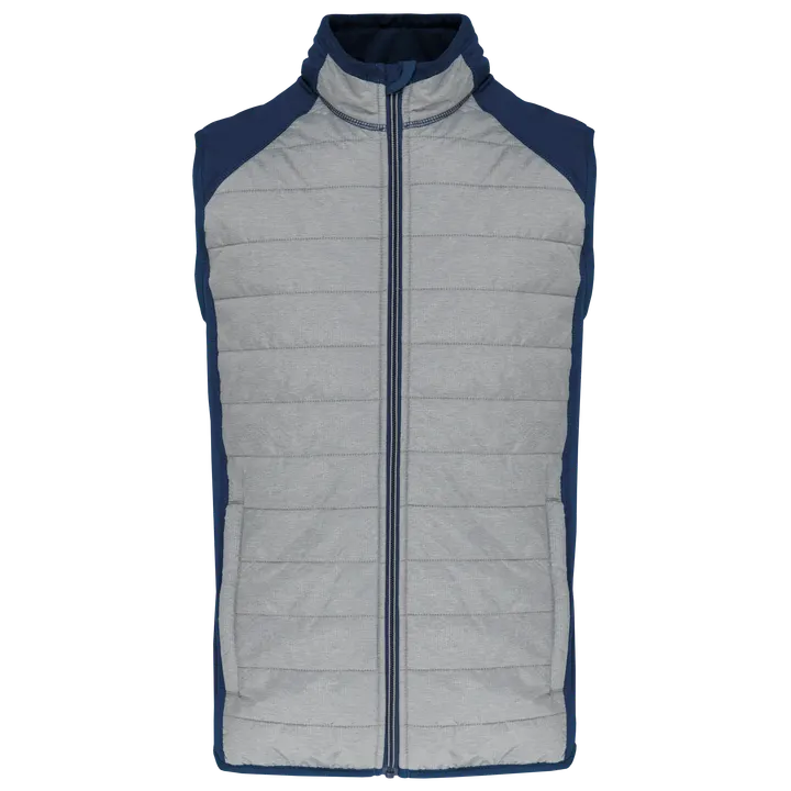 Sportweste aus Bi-Material Marl Grey / Sporty Navy