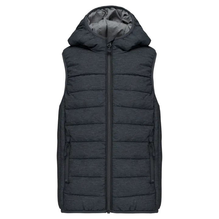 Bodywarmer mit Kapuze für Kinder Marl Dark Grey