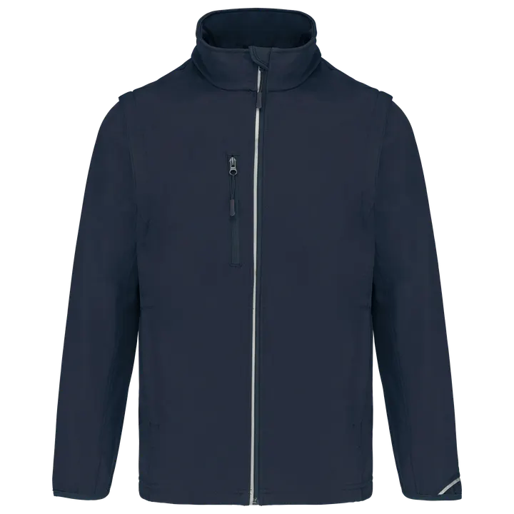 Veste softshell sport manches amovibles unisexe Navy