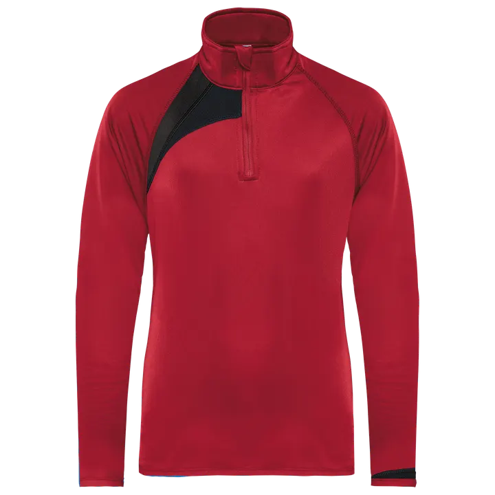 Sweat d'entraînement 1/4 enfant Sporty Red / Black / Storm Grey