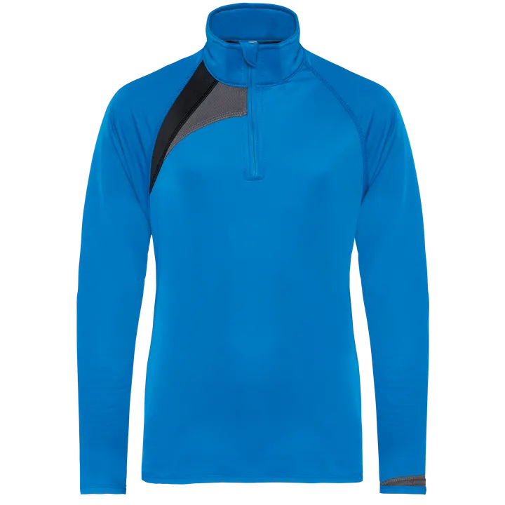 Sweat d'entraînement 1/4 enfant Sporty Royal Blue / Black / Storm Grey