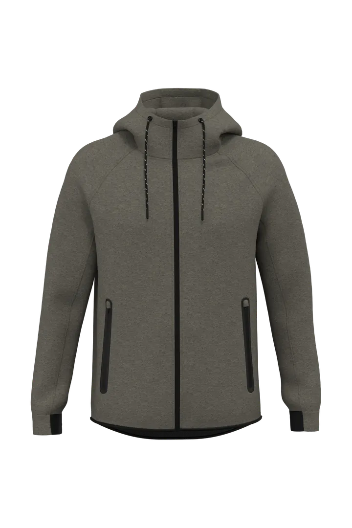 Veste à capuche performance Light Khaki Heather