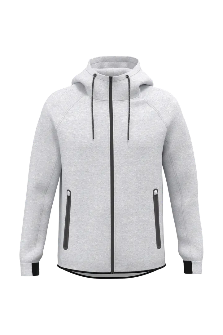 Damen-Funktions- performance Kapuzenjacke Ash Heather