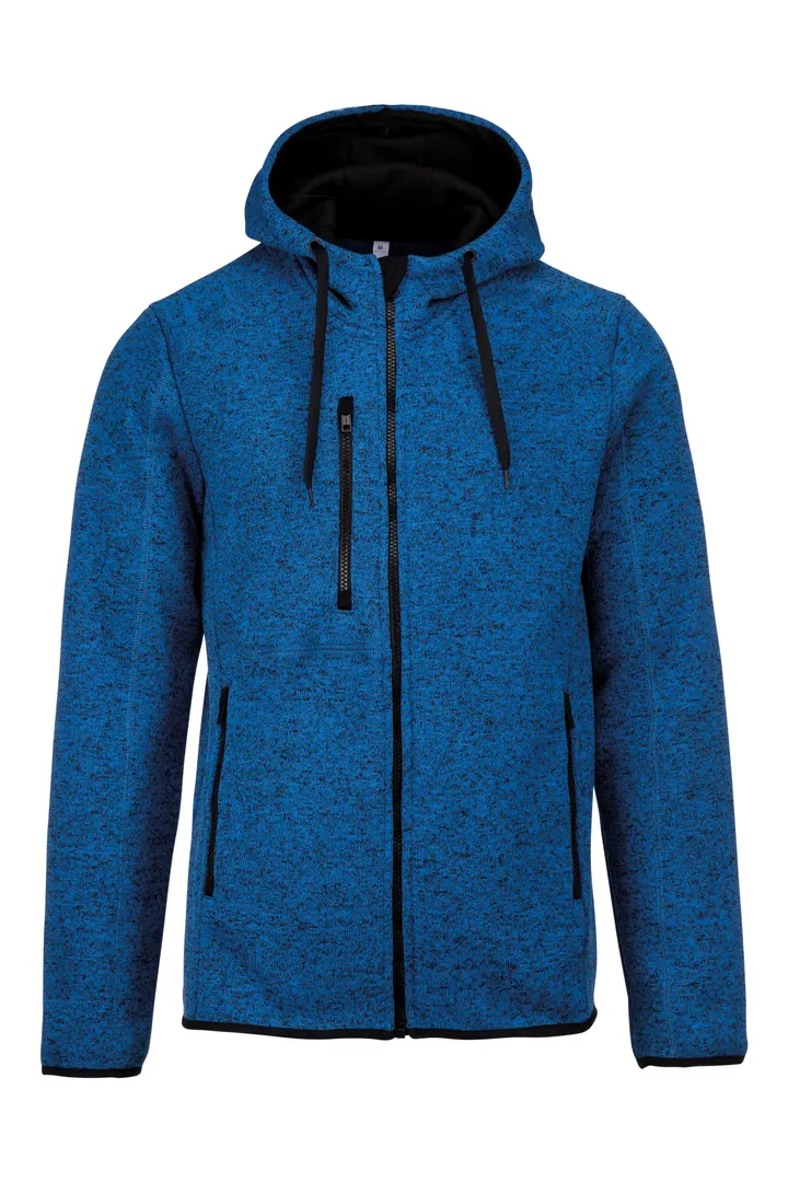 Herren-Hoodie aus Chiné Light royal blue melange