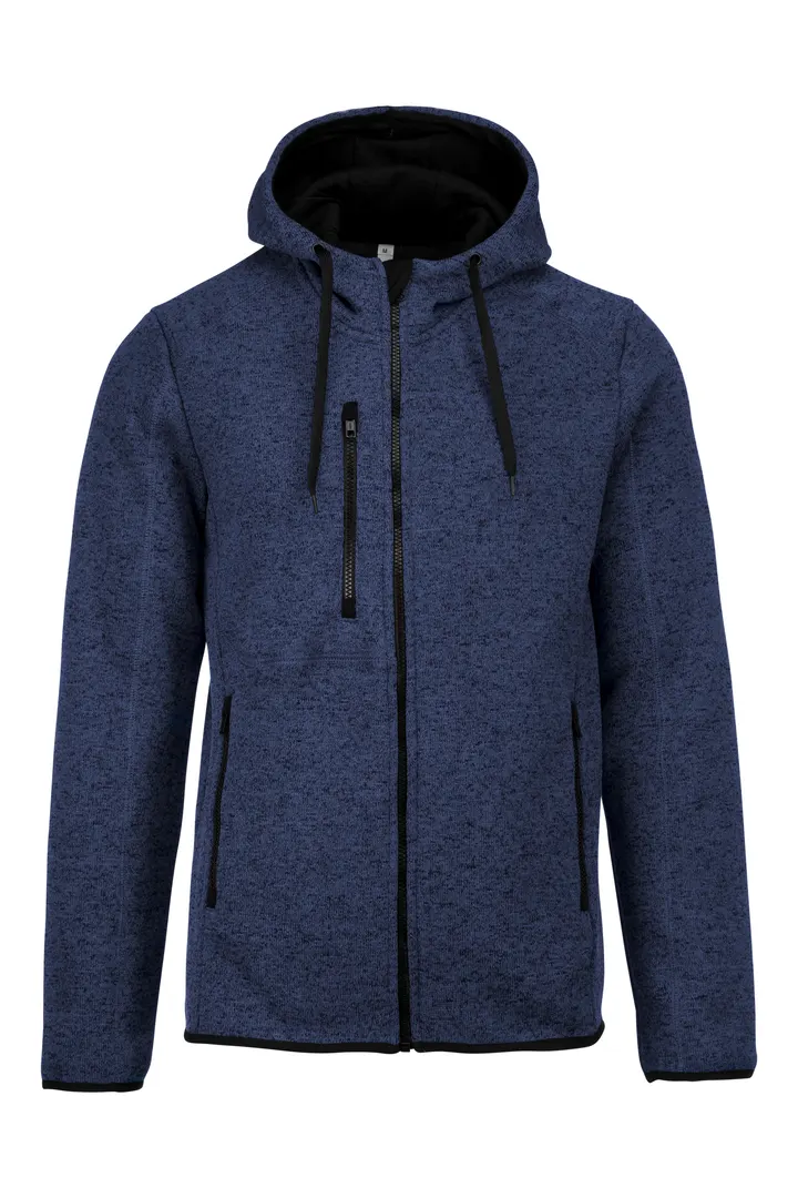 Herren-Hoodie aus Chiné Navy Melange